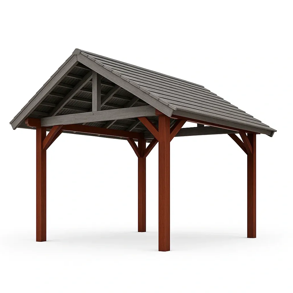 Padiglione in legno massello,300x300x320 cm-Pinevian