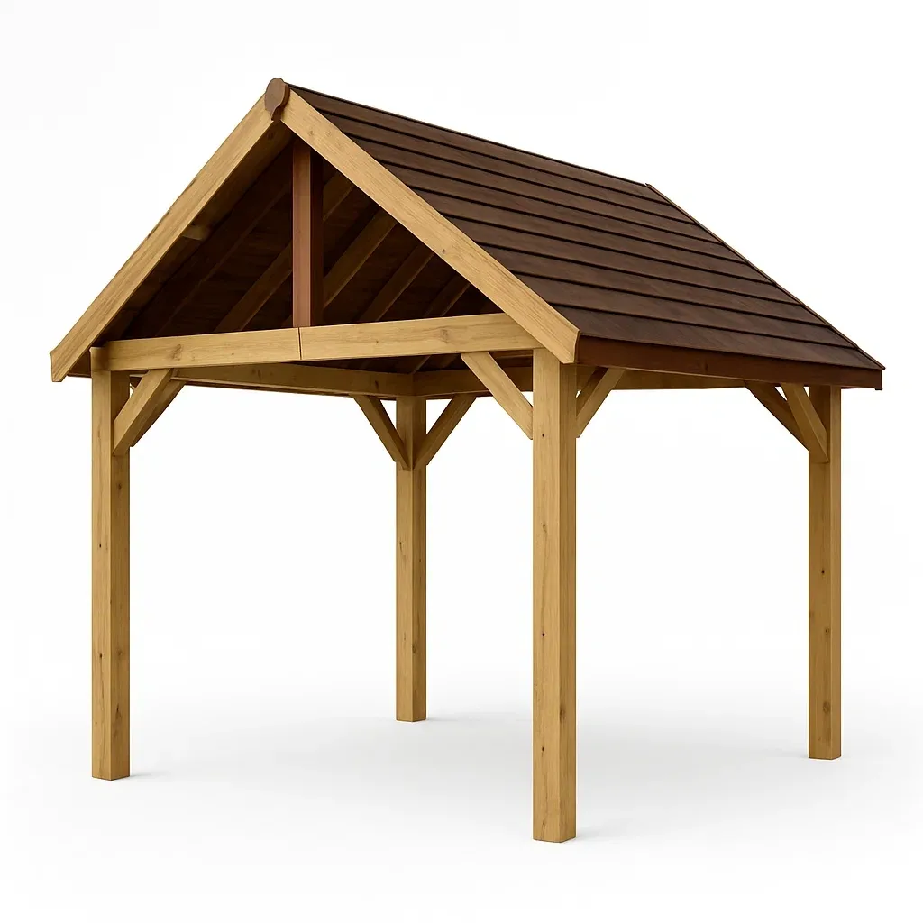 Padiglione in legno massello-Pinevian