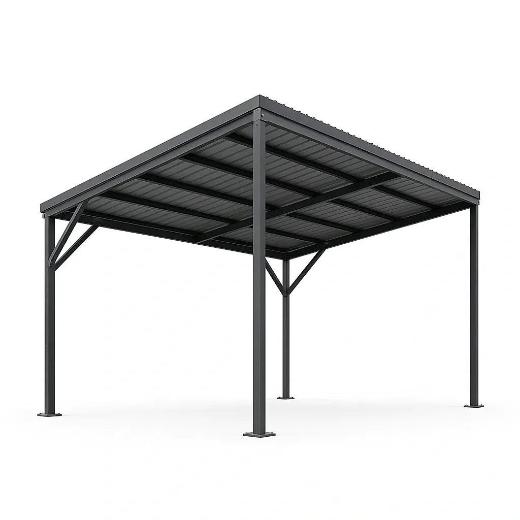 Tettoia per auto in struttura d'acciaio per esterni-Pinevian