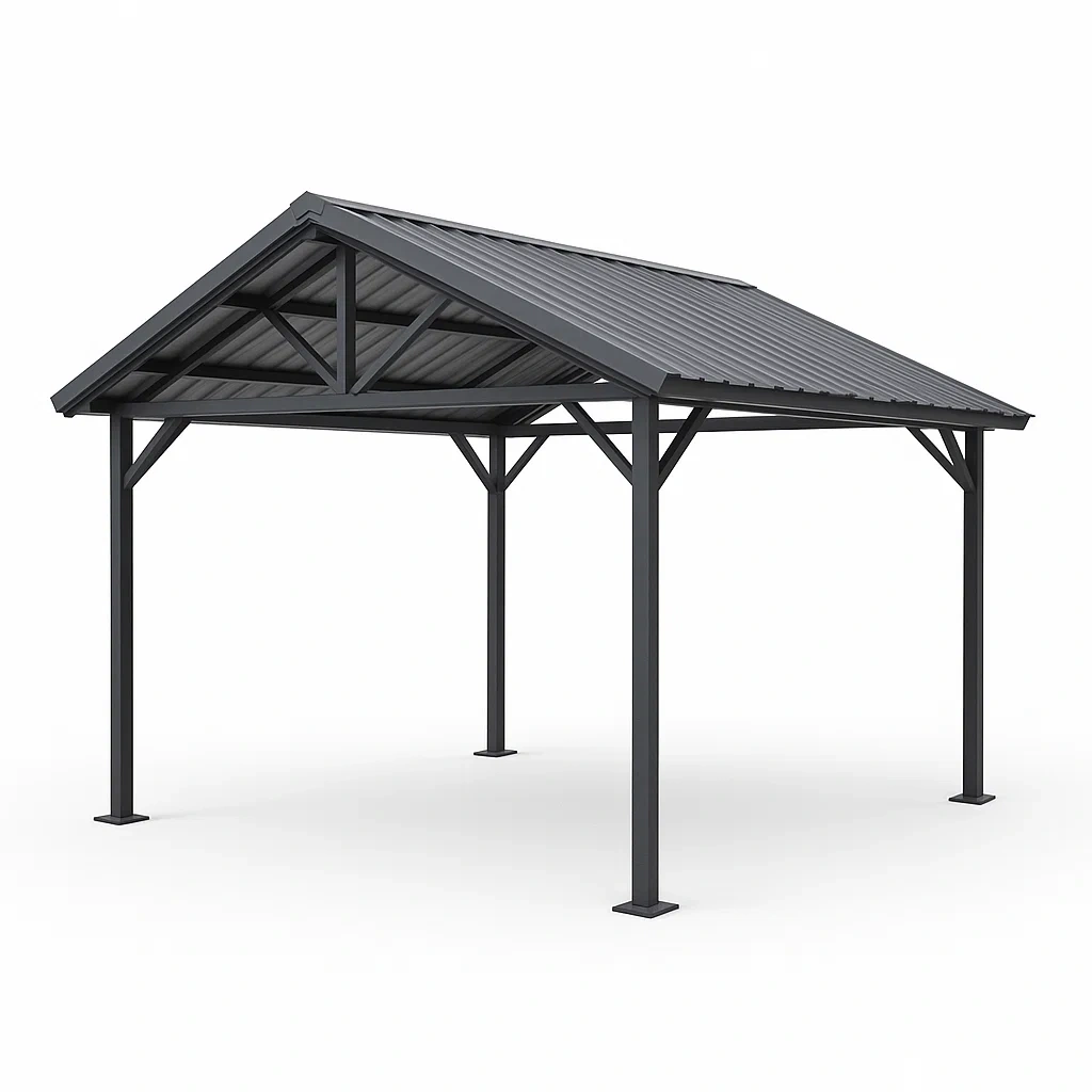 Padiglione in acciaio con tetto integrato-Pinevian