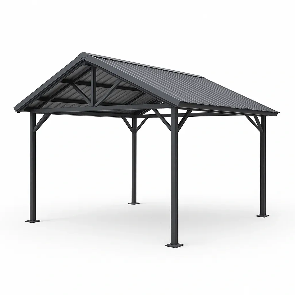 Padiglione in acciaio con tetto integrato-Pinevian