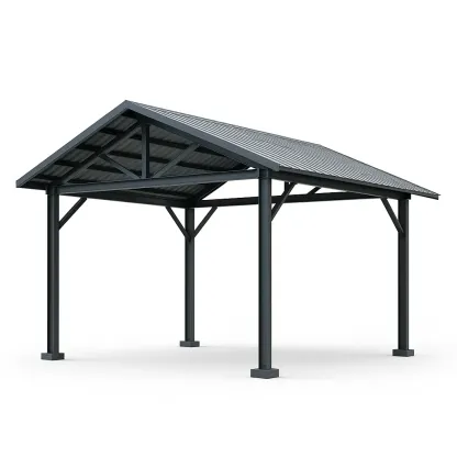 Padiglione in acciaio zincato con copertura inclinata-Pinevian