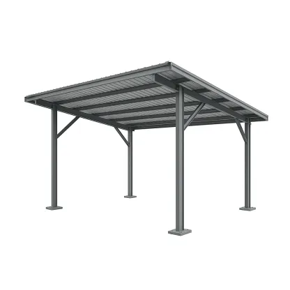 Tettoia per auto in struttura d'acciaio galvanizzato autoportante-Pinevian