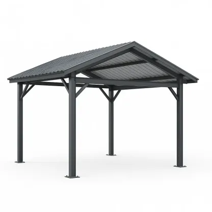 Padiglione in acciaio con tetto a doppia pendenza-Pinevian