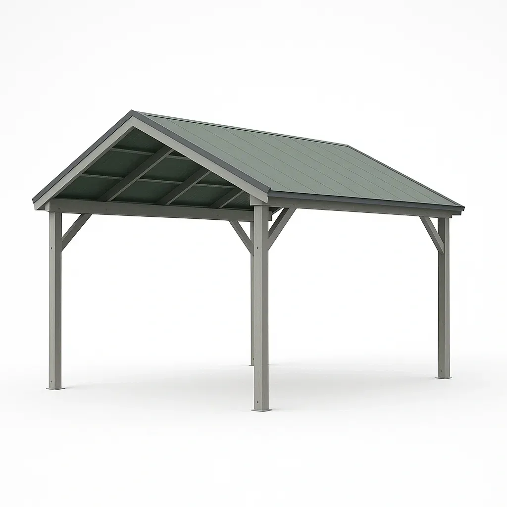 Tettoia per auto in struttura d'acciaio con tetto-Pinevian