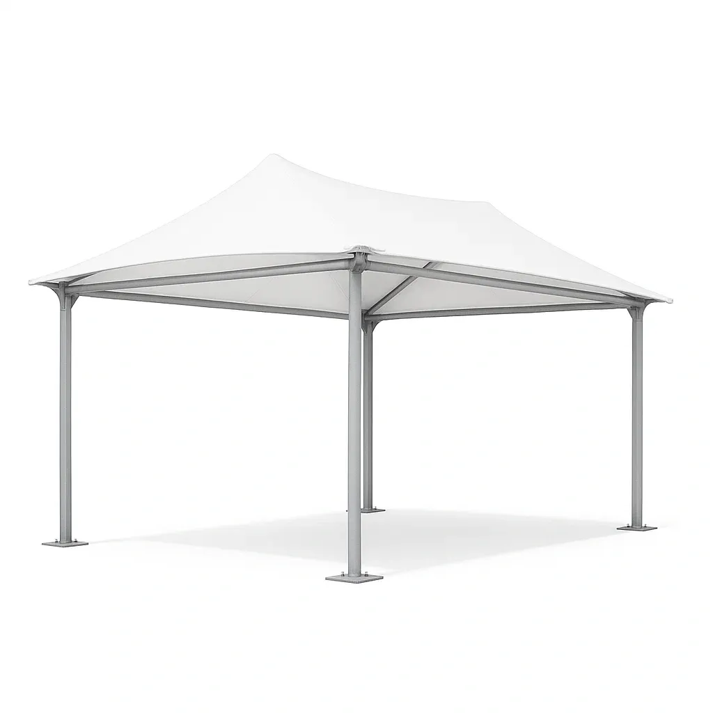 Padiglione a struttura a membrana in acciaio e poliestere-Pinevian