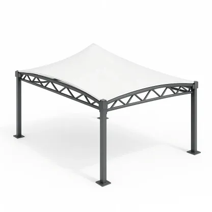 Padiglione a struttura a membrana in acciaio con tessuto-Pinevian