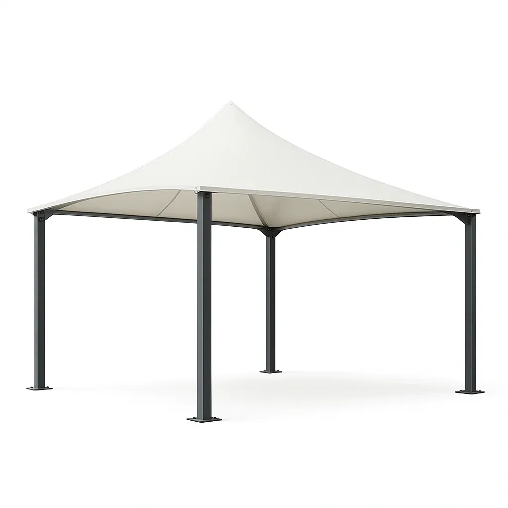 Padiglione a struttura a membrana con struttura in acciaio e tessuto poliestere-Pinevian