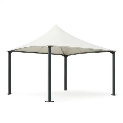 Padiglione a struttura a membrana con struttura in acciaio e tessuto poliestere-Pinevian