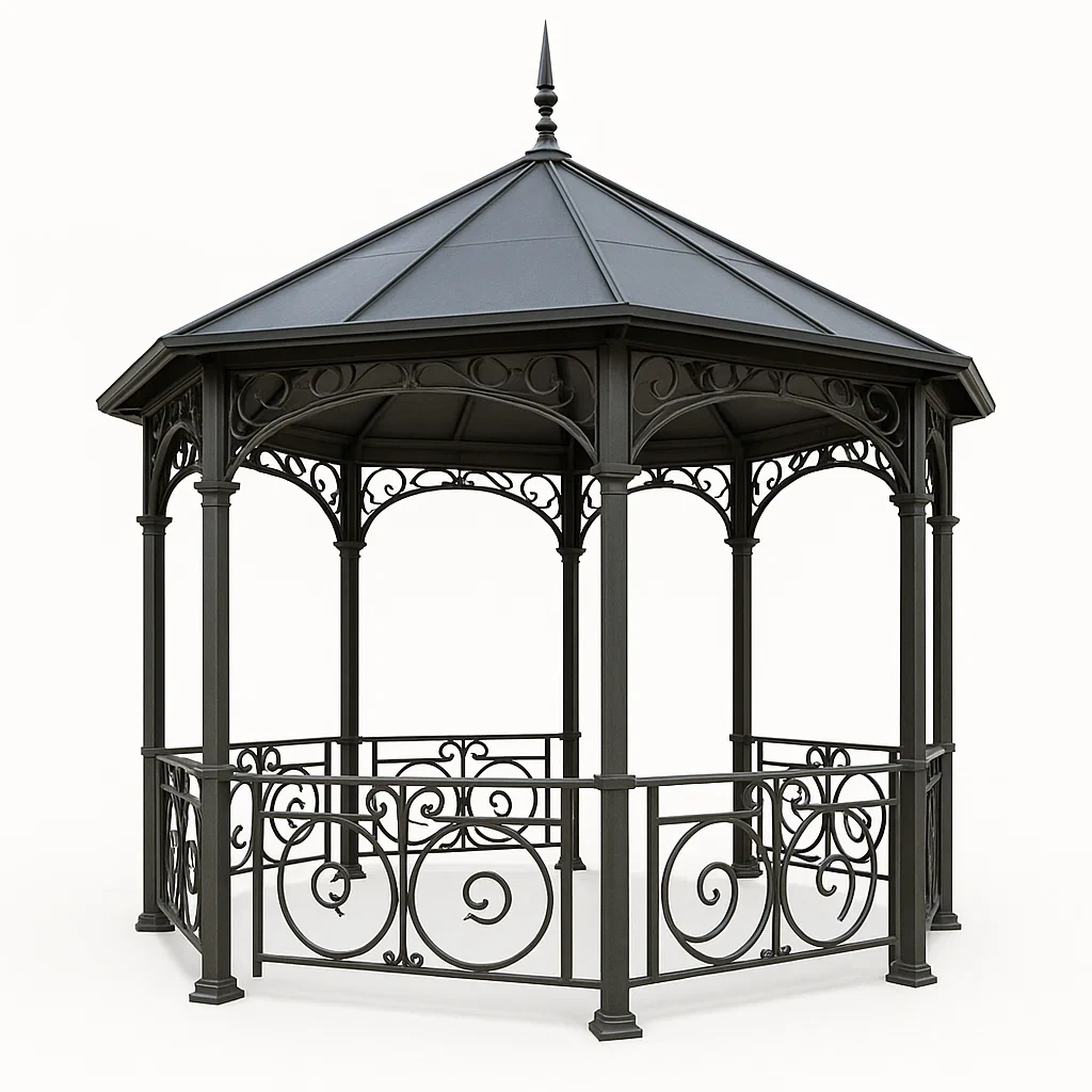 Padiglione in acciaio con design ottagonale-Pinevian