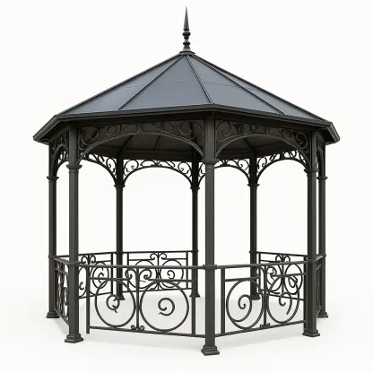 Padiglione in acciaio con design ottagonale-Pinevian