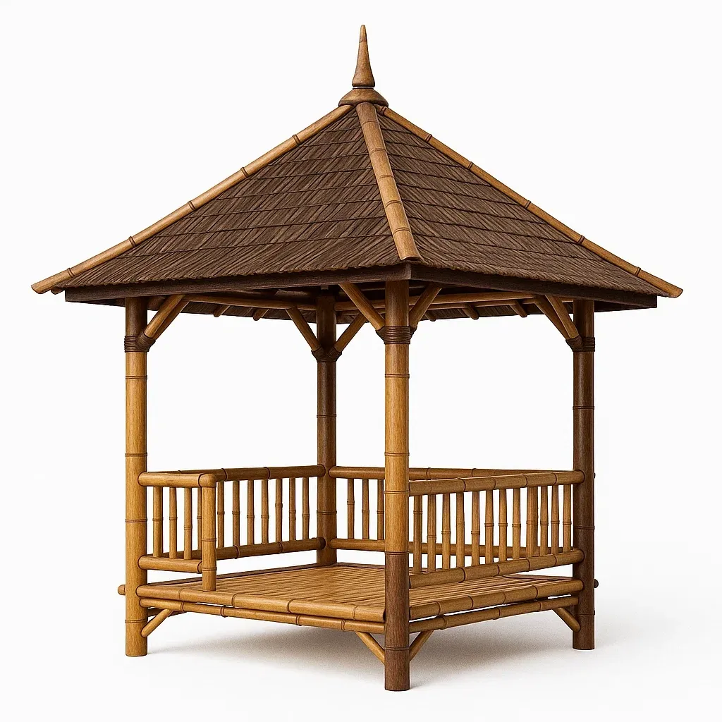 Padiglione in bambù per giardino-Pinevian