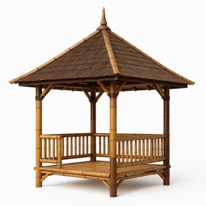 Padiglione in bambù per giardino-Pinevian