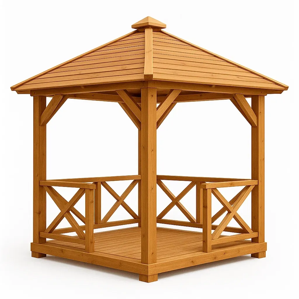 Padiglione in legno di pino-Pinevian