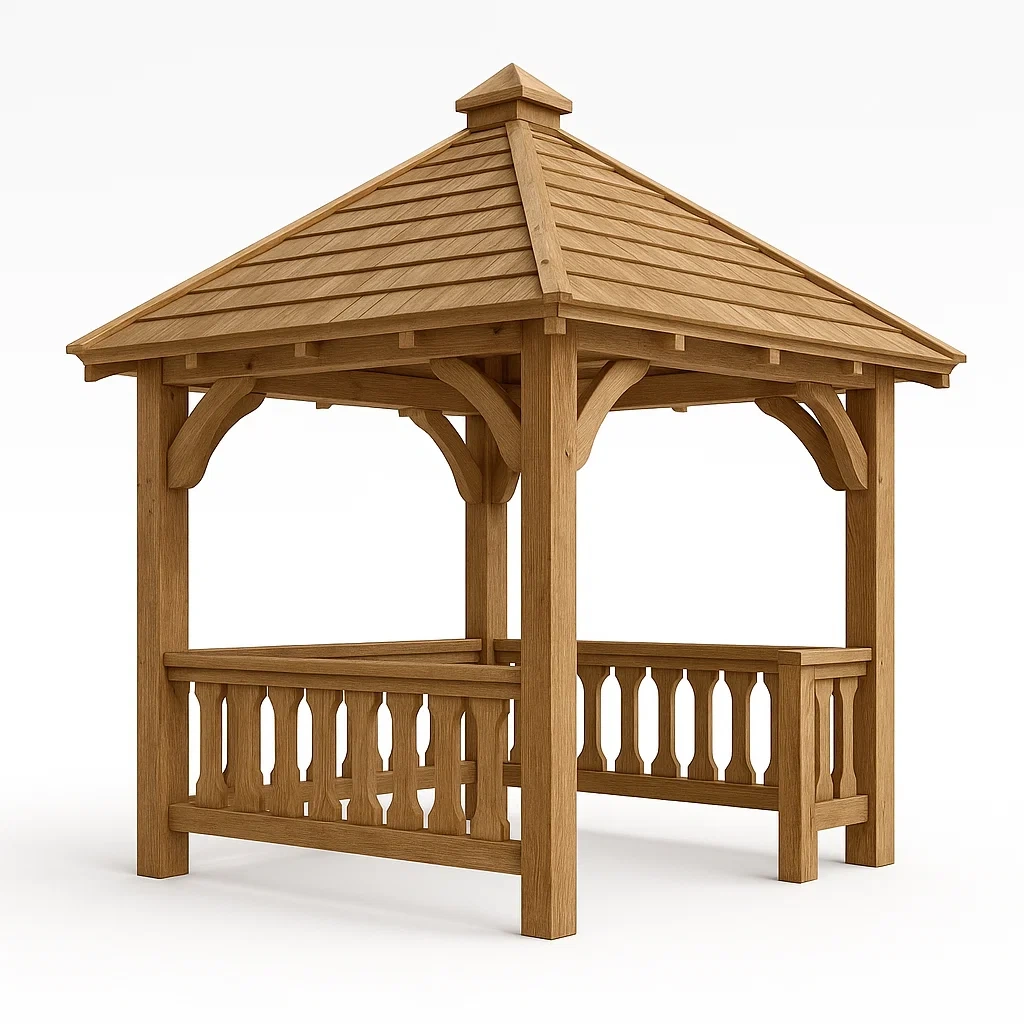 Padiglione in legno di quercia massello-Pinevian