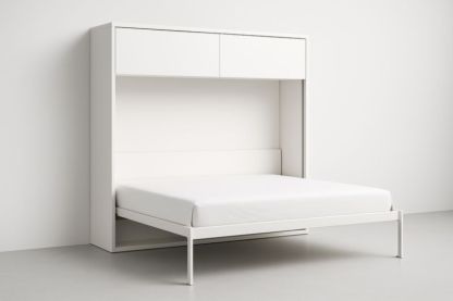 Letto a Scomparsa Matrimoniale in MDF Bianco-Moranilvo