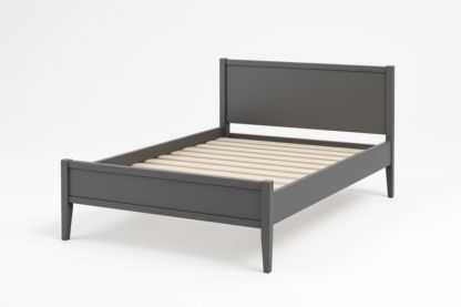 Letto Singolo in MDF Grigio con Doghe in Legno 200x100x90 cm-Moranilvo