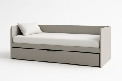 Letto Divano in MDF Grigio con Cassetto 200x90x80 cm-Moranilvo