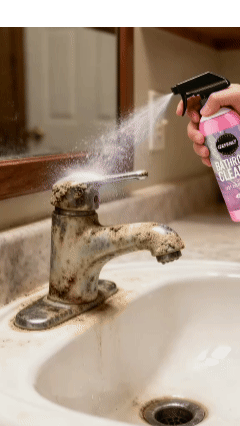 ✨ Bathroom Cleaner: Sparkle in Seconds, No Harsh Fumes