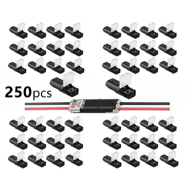 Double-Wire Plug-in Connector Led Light Strip Connectors 2 Pin