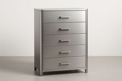 Cassettiera in acciaio verniciato argento a 5 cassetti-Belonirta