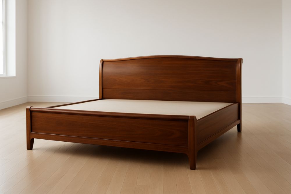 Struttura letto matrimoniale in legno mogano-Belonirta