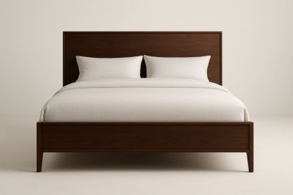 Letto Matrimoniale in Legno di Noce con Testiera-Belonirta