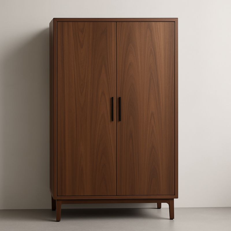 Armadio in Legno di Noce con Due Ante