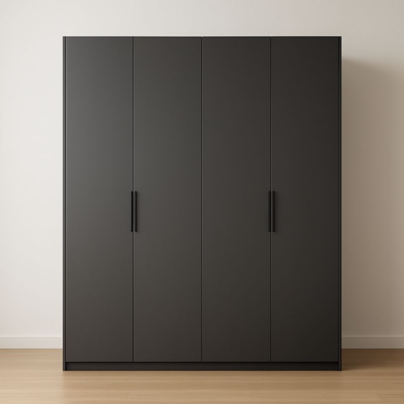 Armadio a 4 Ante MDF Nero