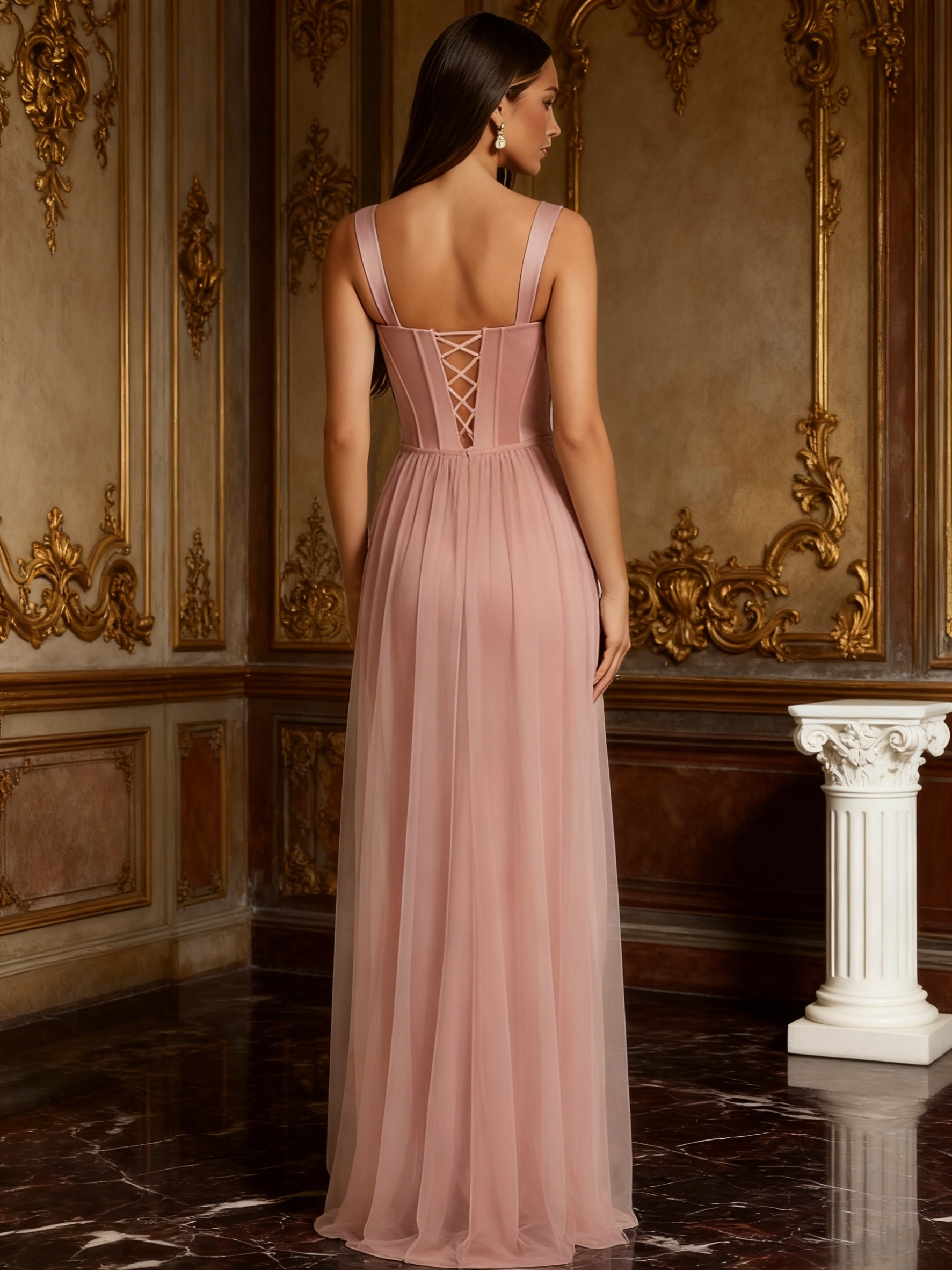 Elegant Mermaid Sweetheart Floor length Evening Dresses with Pleated