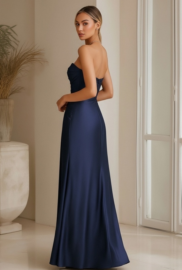 Satin Cowl Neck Evening Dresses for Formal Party