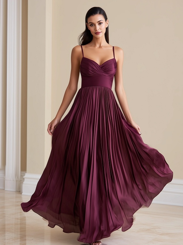 Chiffon V Neck Evening Dresses for Formal Party