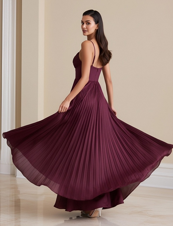 Chiffon V Neck Evening Dresses for Formal Party