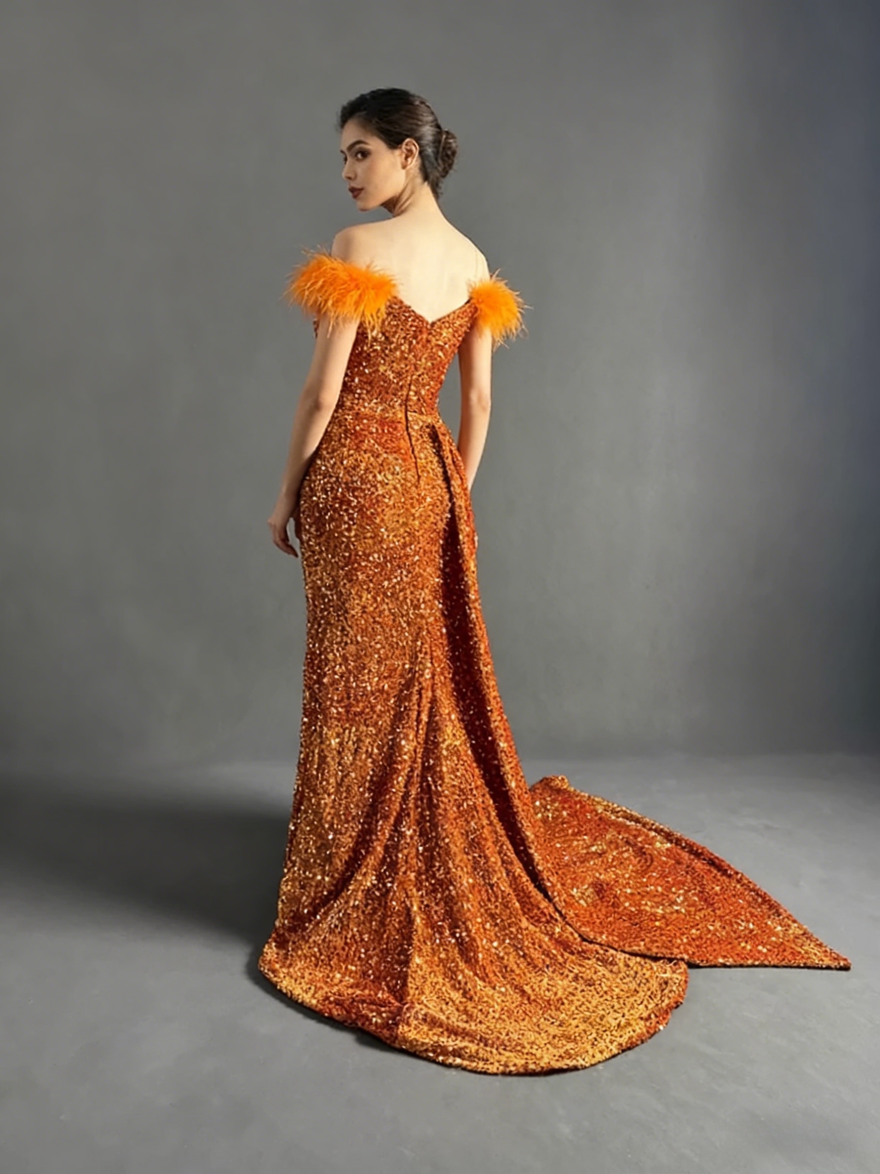 Sequin Off the Shoulder Prom Dresses