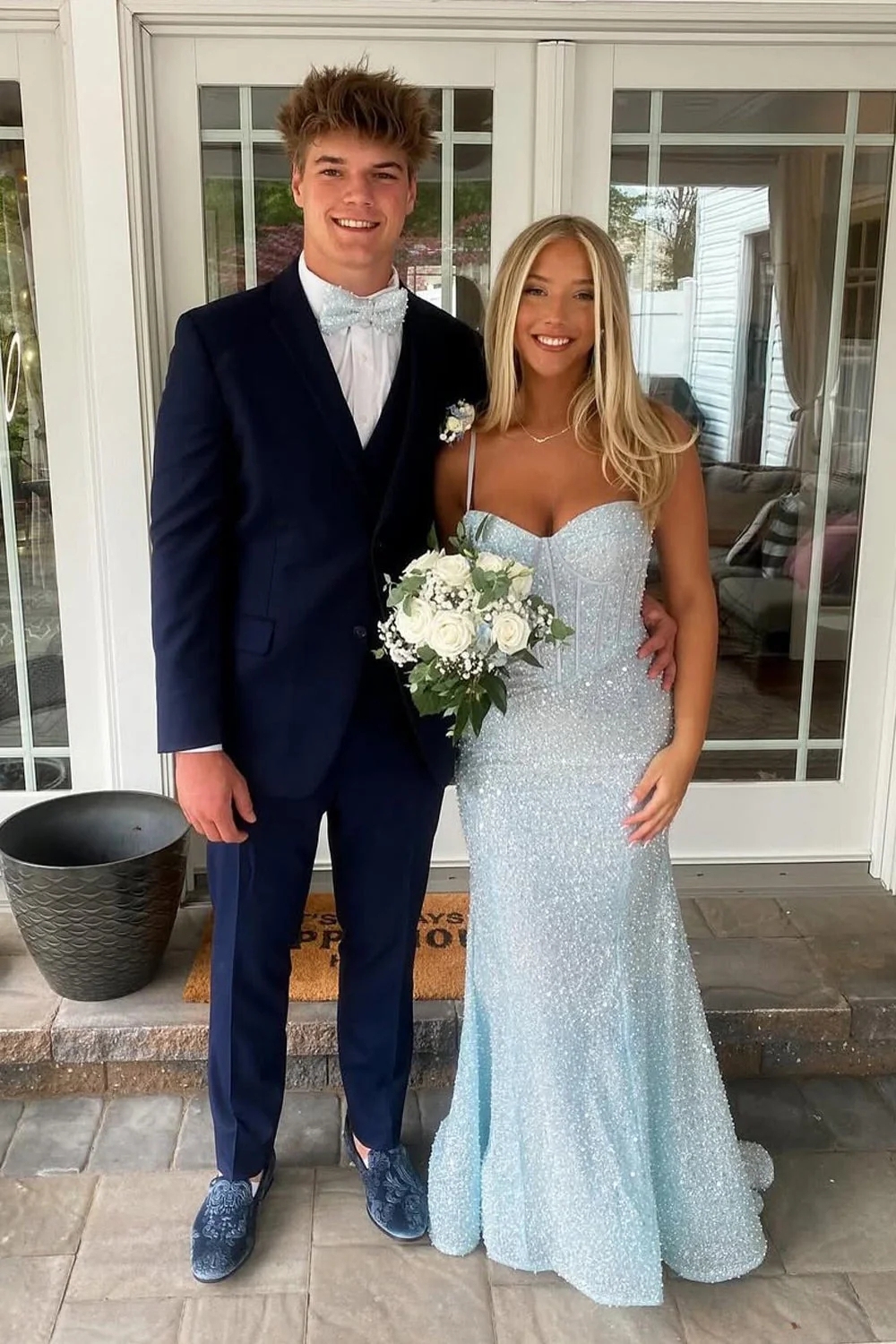 Sequin Spaghetti Straps Evening Dresses for Formal Party