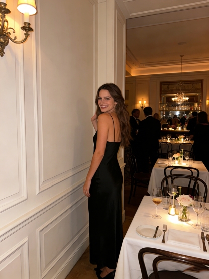 Satin Spaghetti Straps Evening Dresses for Formal Party