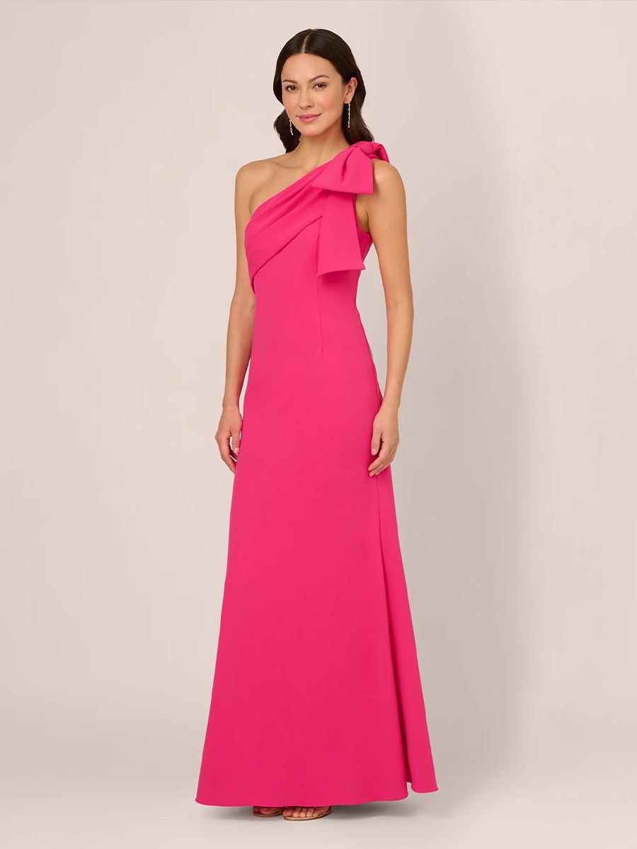 Satin One Shoulder Evening Dresses for Formal Party