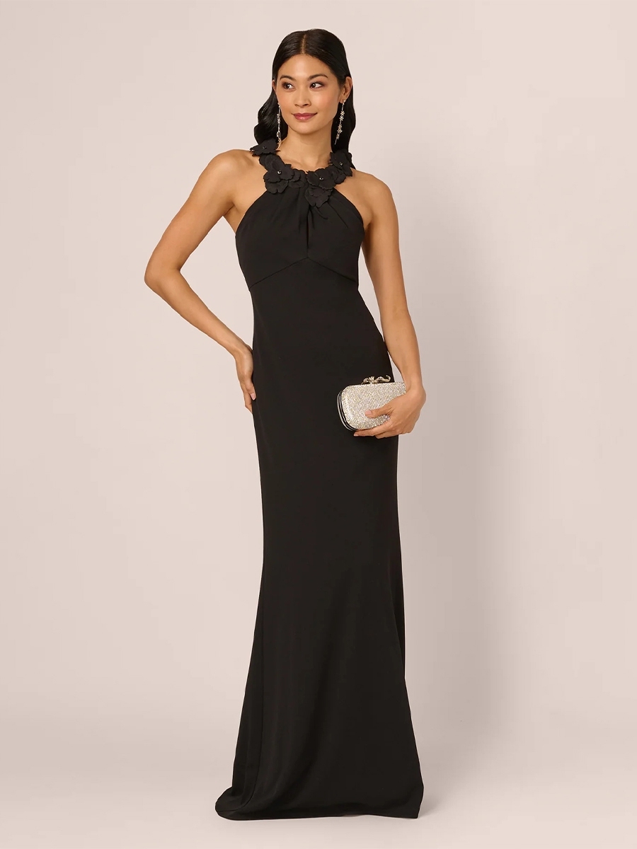 Satin Halter Evening Dresses for Formal Party