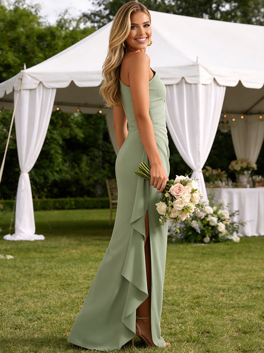 Chiffon One Shoulder Evening Dresses