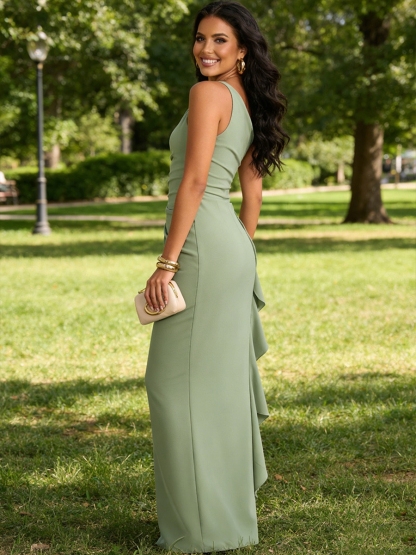 Chiffon One Shoulder Evening Dresses
