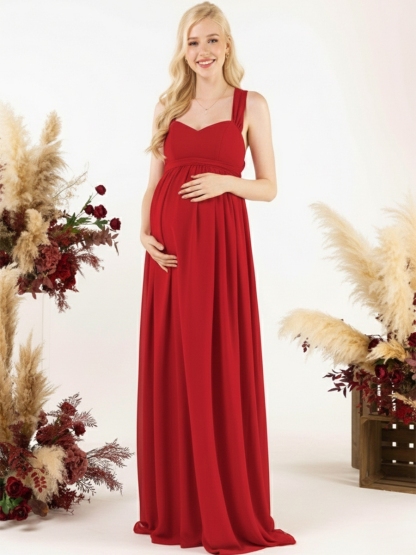 Chiffon Spaghetti Straps Evening Dresses