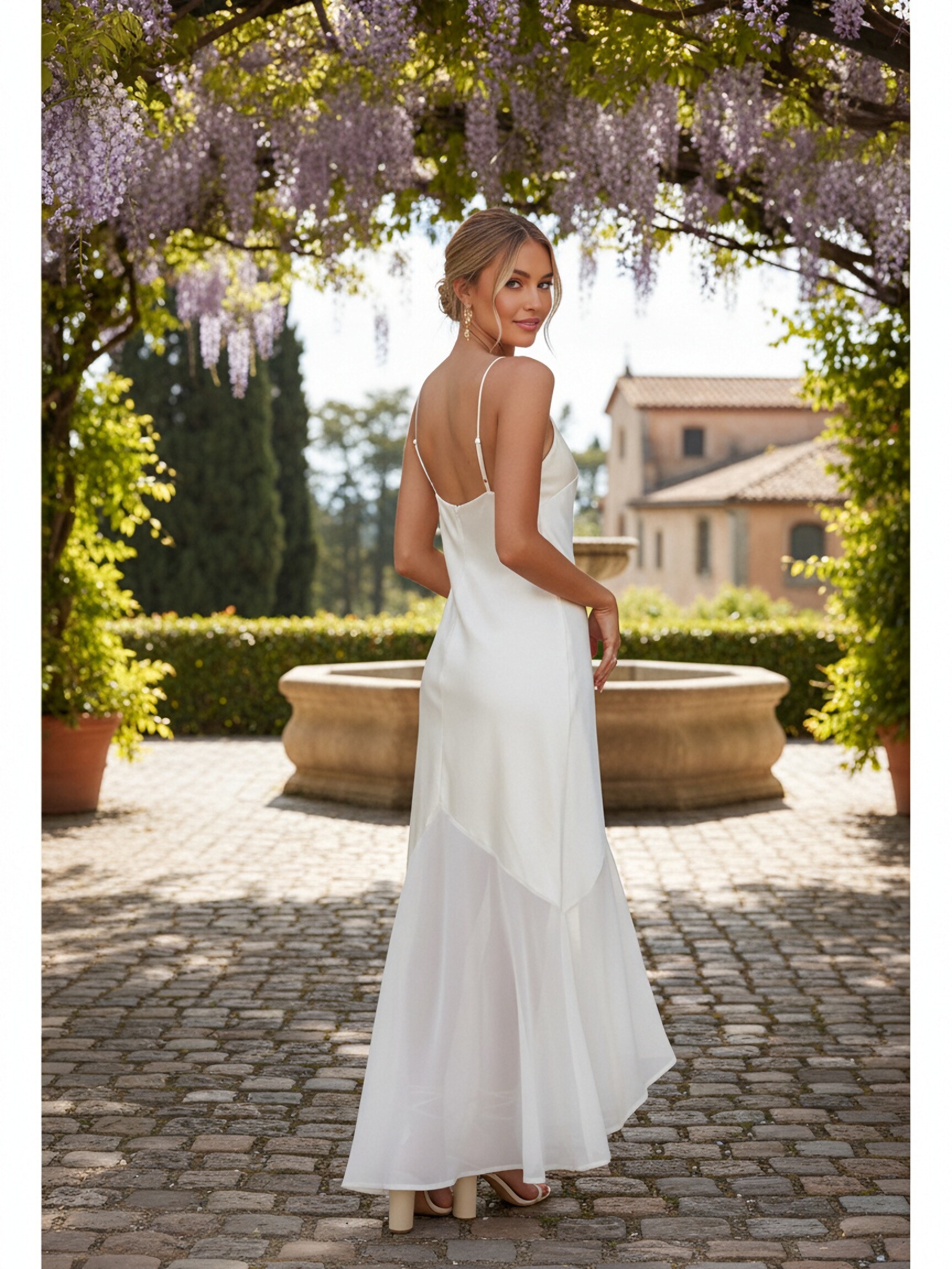 Satin Spaghetti Straps Evening Dresses