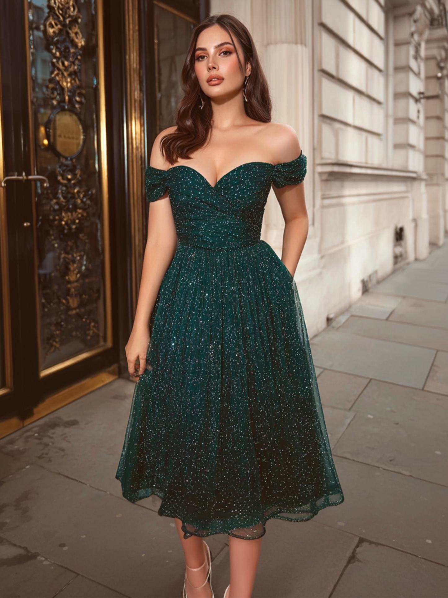 Tulle Off Shoulder Evening Dresses for Formal Party