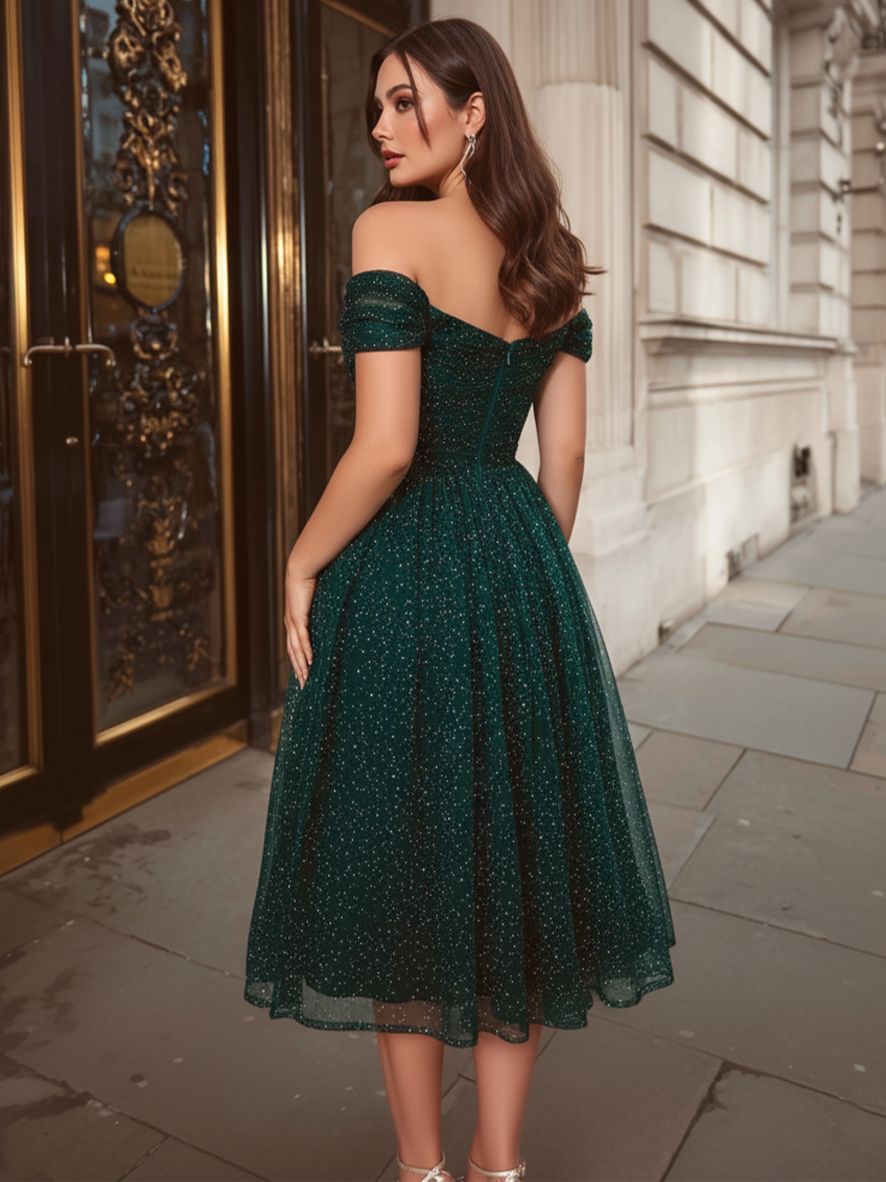 Tulle Off Shoulder Evening Dresses for Formal Party