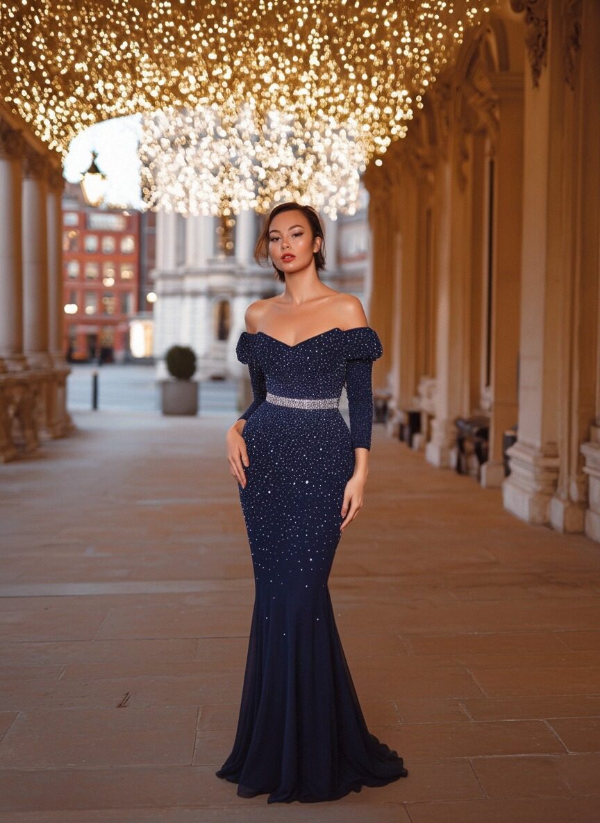 Chiffon Off Shoulder Evening Dresses for Formal Party