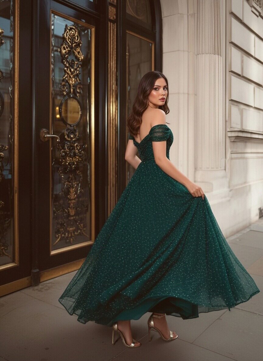 Tulle Off Shoulder Evening Dresses for Formal Party