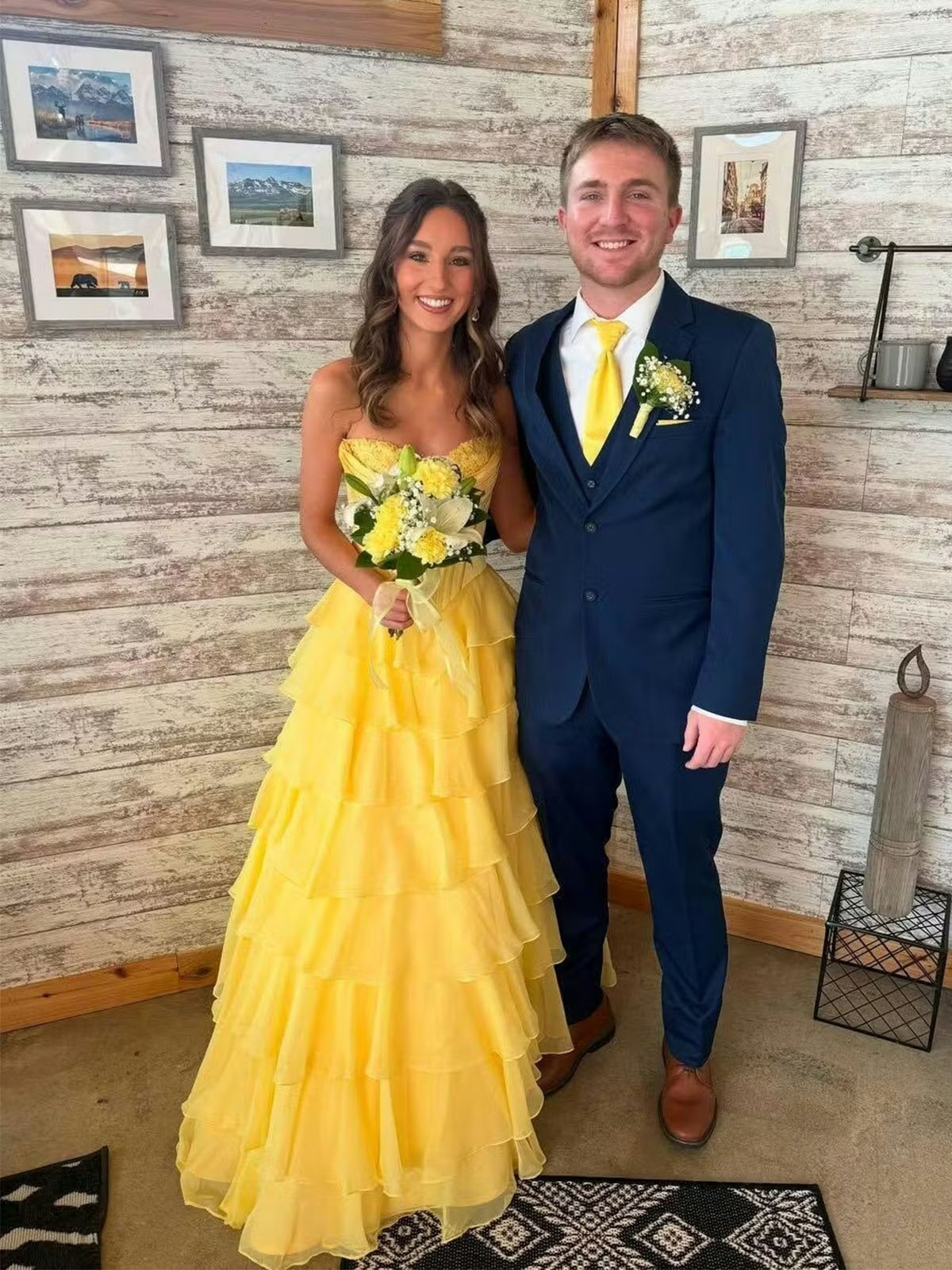 Chiffon Prom Dresses with Slit for Evening Party