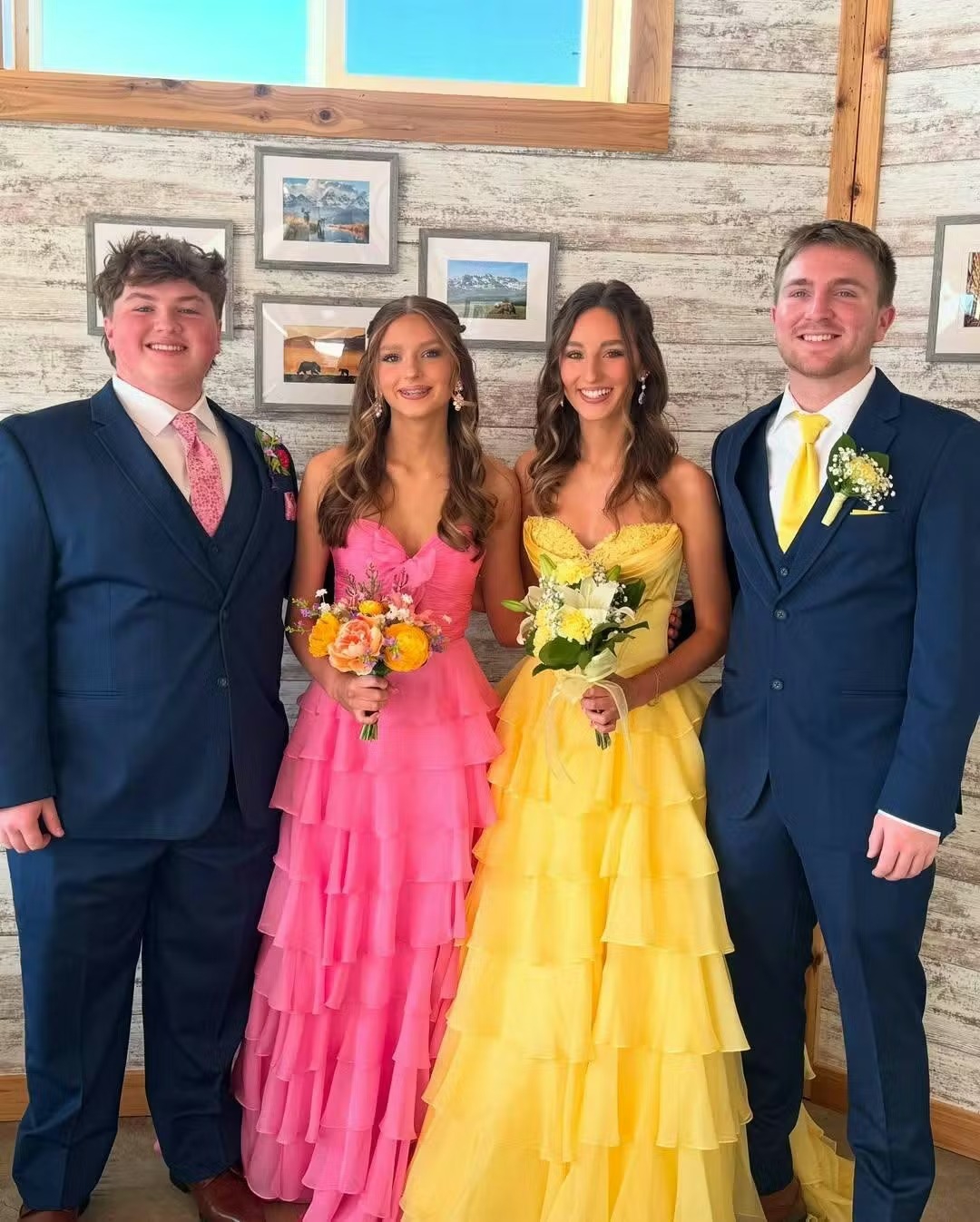 Chiffon Prom Dresses with Slit for Evening Party