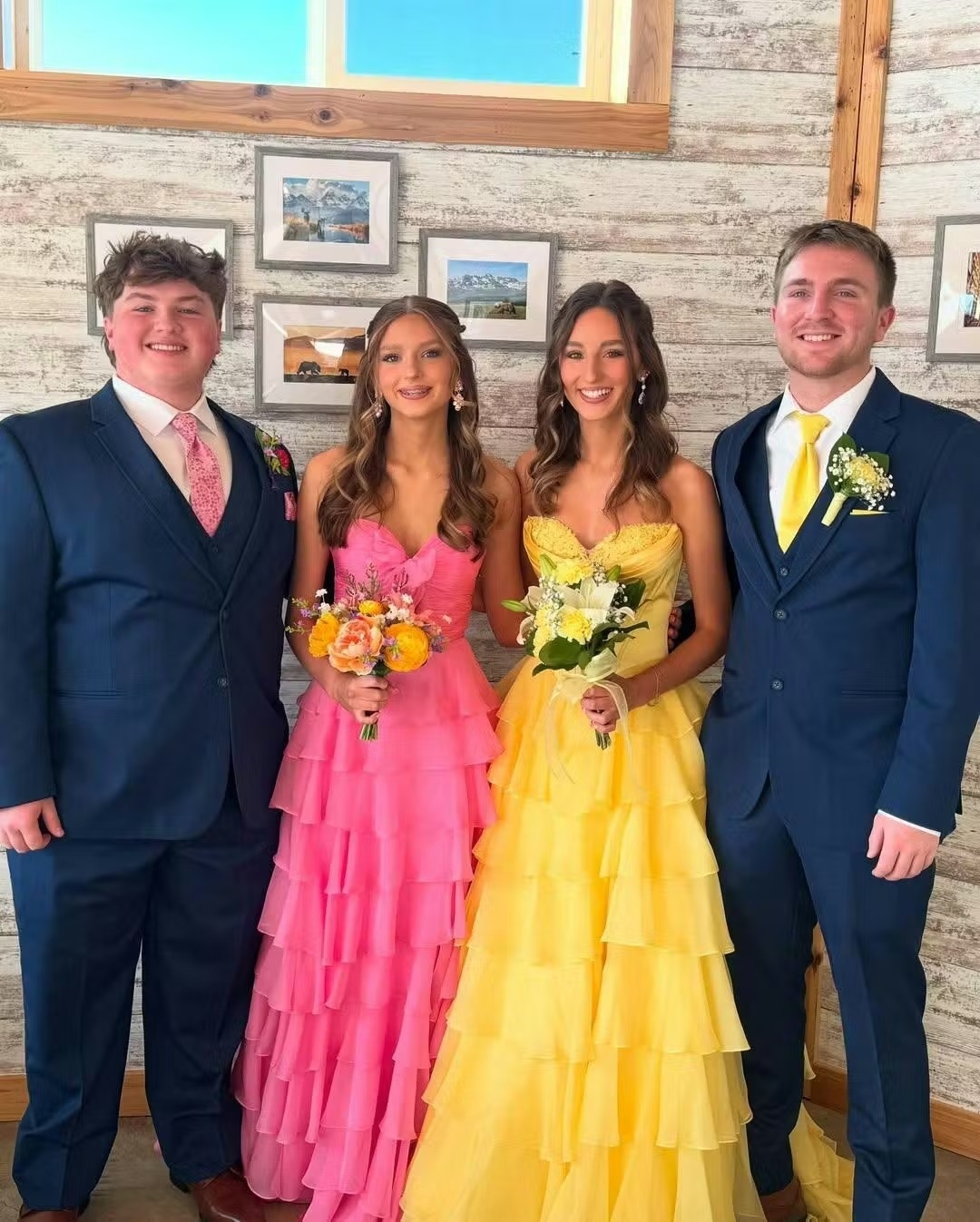 Chiffon Prom Dresses with Slit for Evening Party