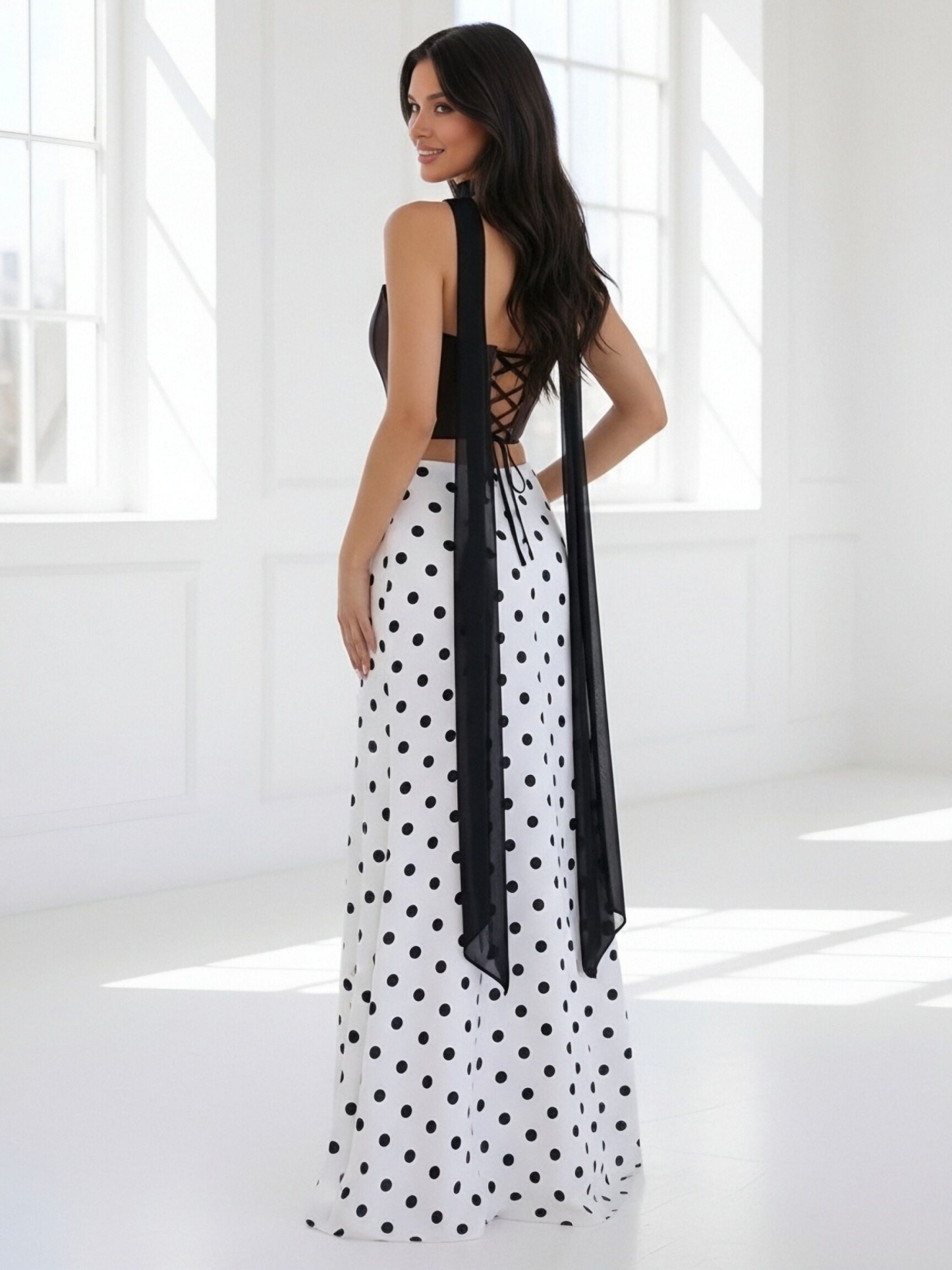 Chiffon Strapless A Line Prom Dresses with Slit